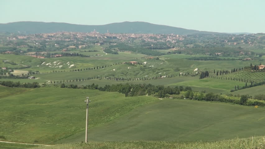 Typical landscape near the town of Siena in Tuscany, Italy