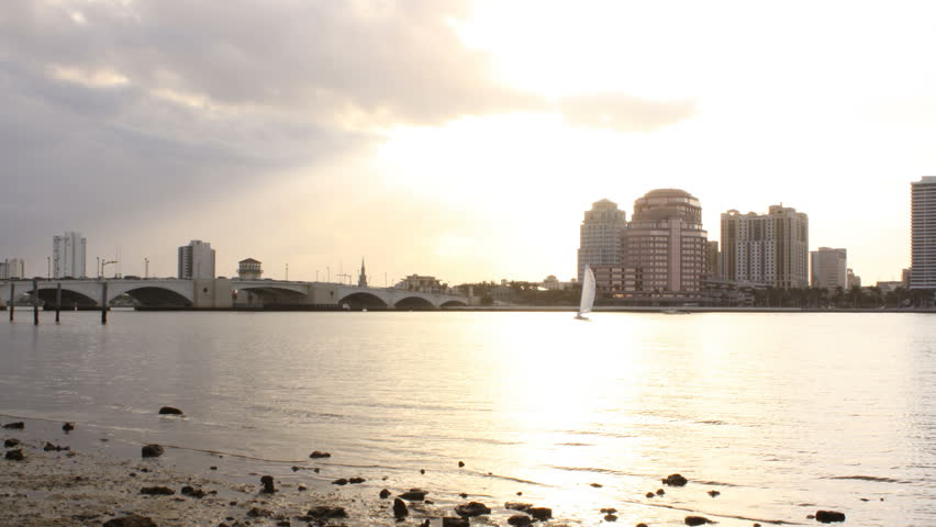 Waterfront Cityscape Sunset Time Lapse (HD NTSC)