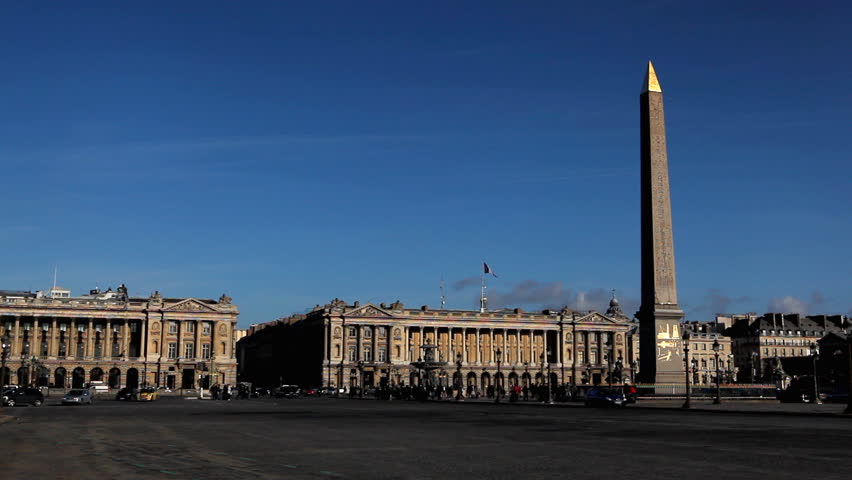 Place de la Concorde, Egyptian Obelisk, Ferris Wheel in Paris, France