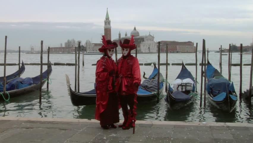VENICE - February 12: People in Venetian costume attend  the Carnival of Venice, on February 12, 2013 in Venice (Italy)
