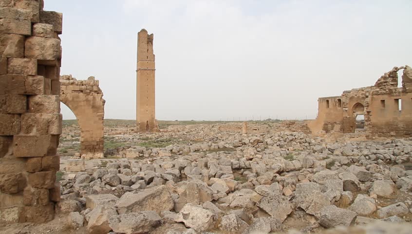 Ruins of arch and minaret in Harran, Turkey