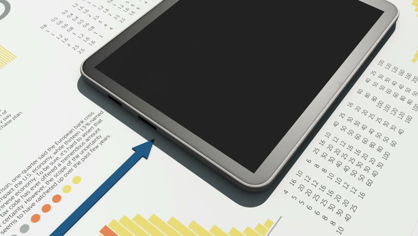 Arrow running on financial charts