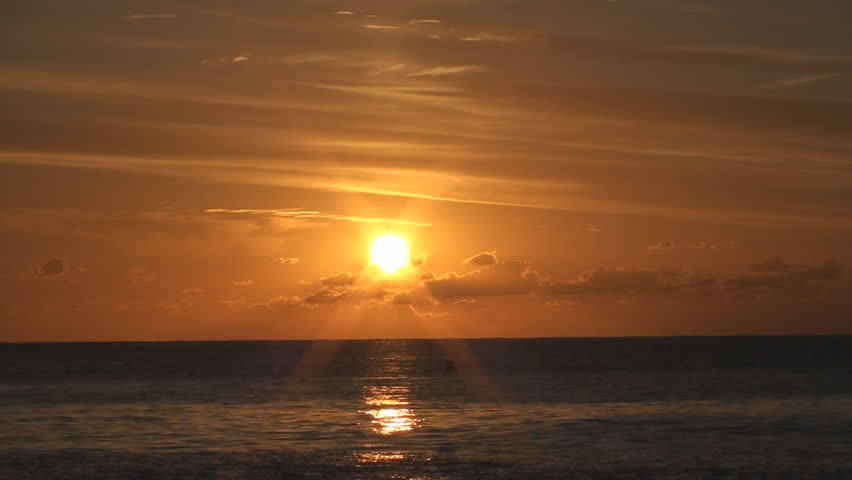 Sunrise over the Mediterranean sea, Spain