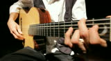 man playing Acoustic guitar music musical musician flamenco band jazz spain