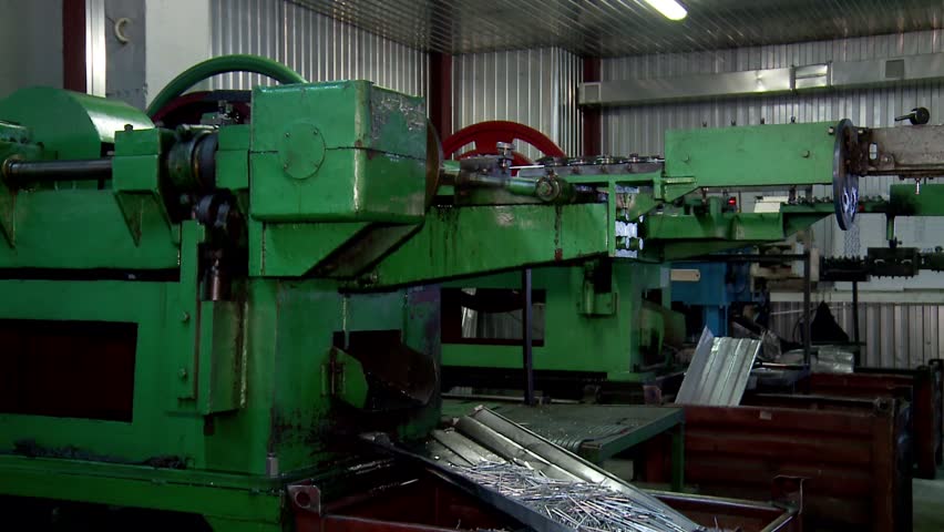 Machine tools in the production department of nails