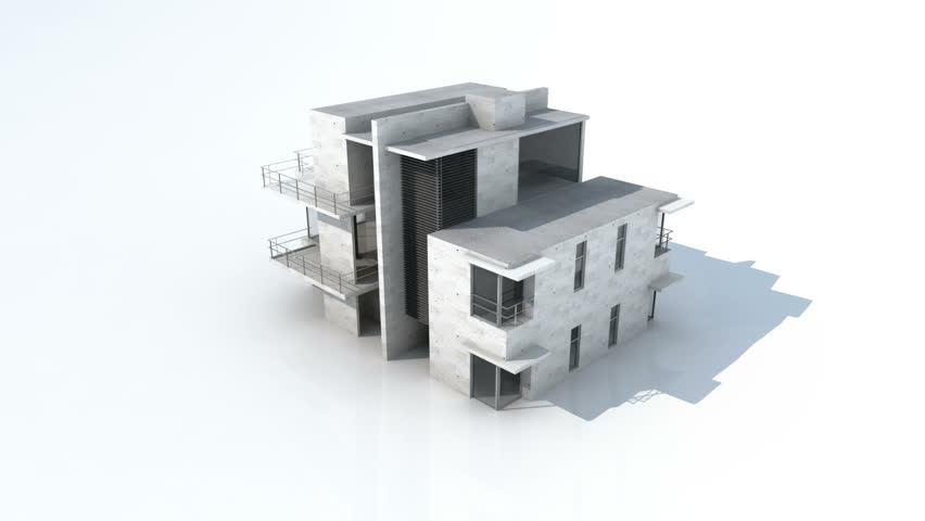 Rendering of a modern house