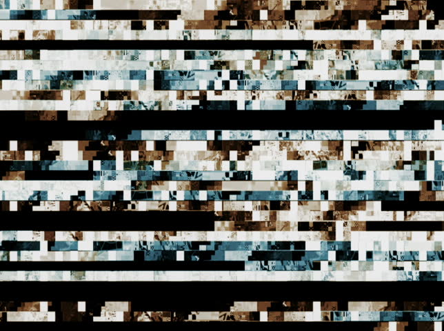 NTSC - Abstract digital data forms flicker and pulse (Loop).