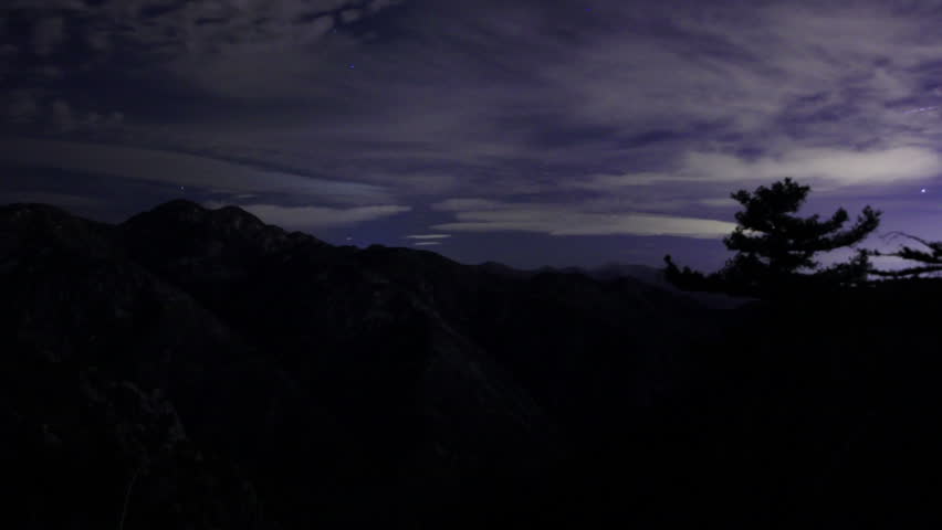 Night Sky Timelapse 04 Stars and Clouds TU Angeles Forest California