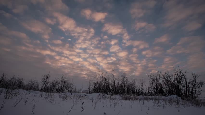Sunrise on the Prairie in the Winter