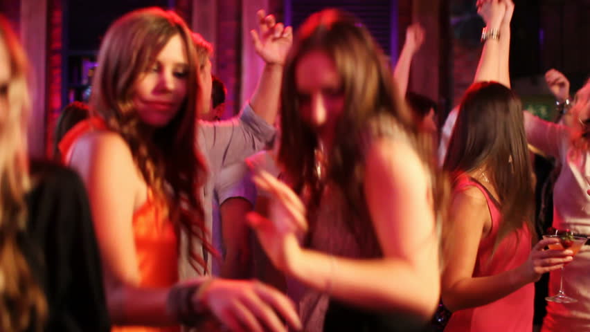 Friends Dancing At A Party, girls having a night out with some drinks