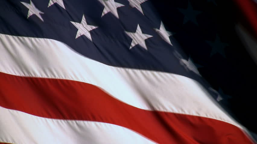 A real American Flag waving. Makes an excellent background.
