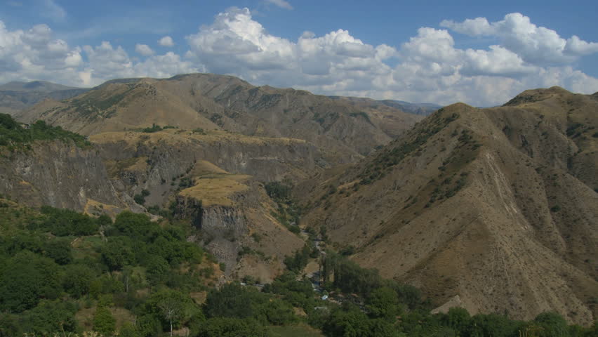 Garni Gorge as seen from Garni temple in Armenia