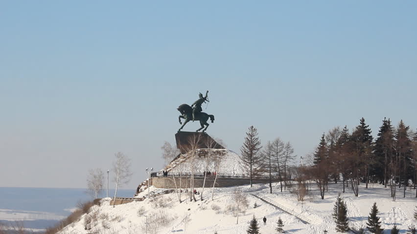 Monument to Salavat Yulaev in Ufa, Bashkortostan, Russia. 