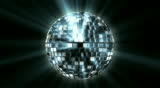 Disco ball spinning on a black isolated background.  Video is seamlessly looping.