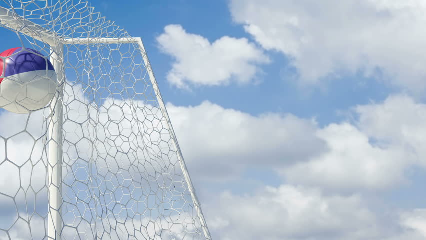 Czech Republic Ball Scores in Slow Motion with Sky