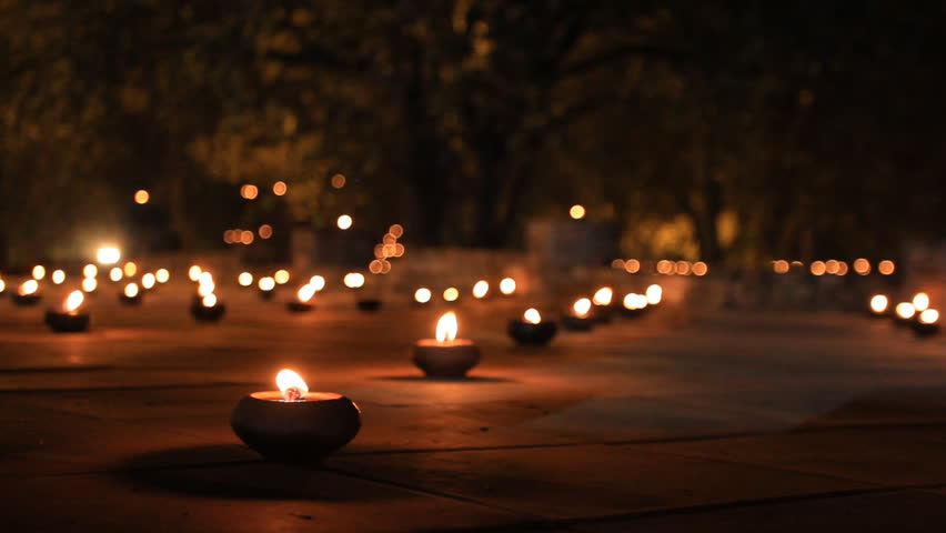 Candles in a temple