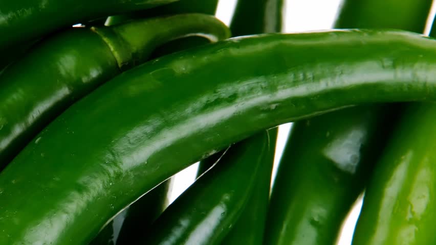 spices : A bunch of spicy green hot chili peppers