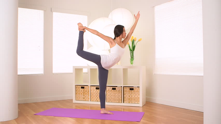 Chinese woman doing yoga: Lord of the Dance