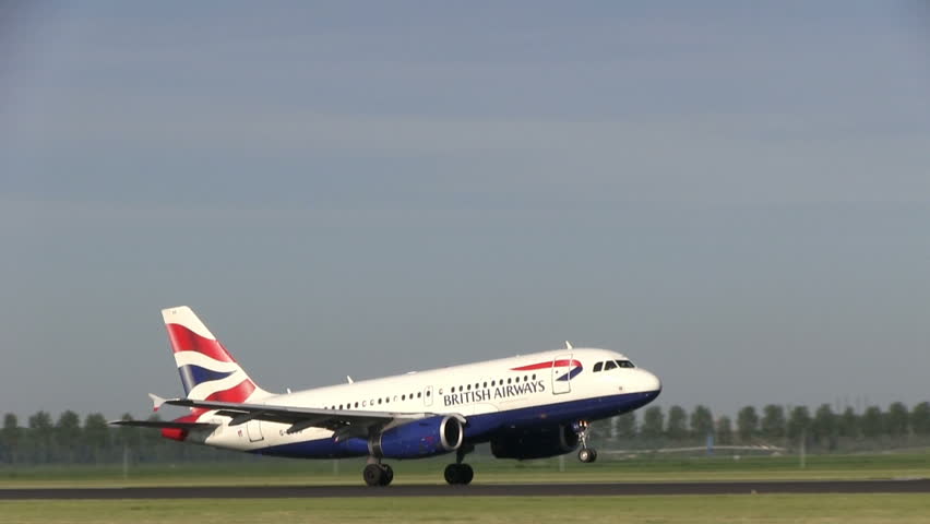 SCHIPHOL, AMSTERDAM, THE NETHERLANDS - JUNE 20: British airways plane taking off at Amsterdam Airport Schiphol on May 25, 2012.