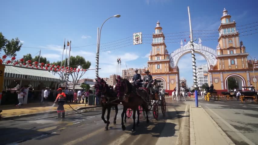 SEVILLE, SPAIN - APRIL 21: The April fair of Seville (Feria de Abril de Sevilla), Seville's fairground on April 21, 2013 in Seville, Spain.
