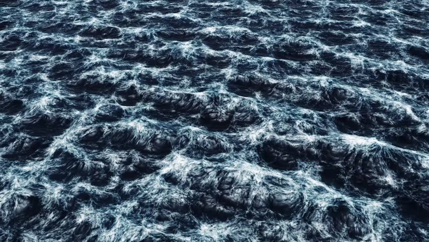 Realistic stormy ocean.