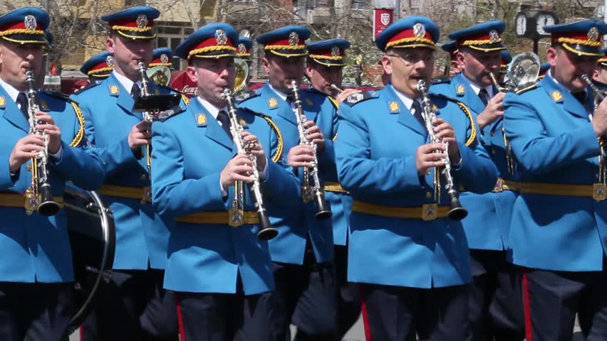 KRUSEVAC, SERBIA - APRIL 17 2013: Serbian military parade