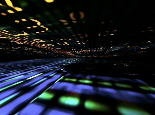 NTSC - Motion 877: Streaming digital data forms flicker, shift and pulse (Loop).