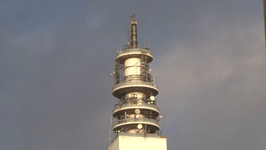 The BT satellite and communications tower in Birmingham city centre.