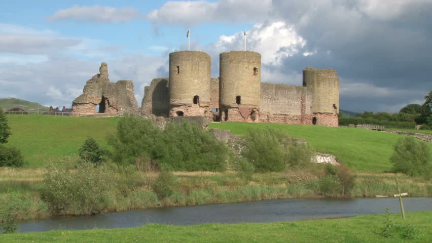 King Edward I concentric Rhuddlan Castle, part of the North Wales chain built by the English during the medieval period