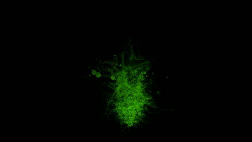 green explosion smoke.