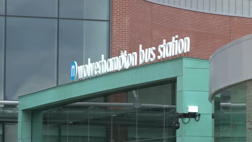 WOLVERHAMPTON, UK - APRIL 2012 : Pedestrian entrance to Wolverhampton bus station.