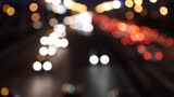 Defocused Night Traffic At La Coruna City