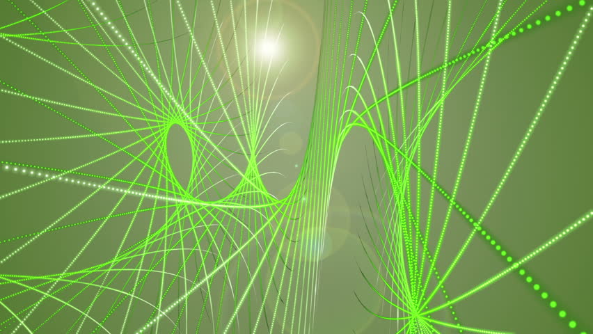 futuristic technology video animation with moving stripe particle object and lights, loop HD 1080p