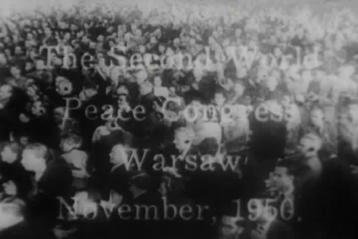 1950s - Second World Peace Conference Warsaw, 1950 denounces biological warfare.