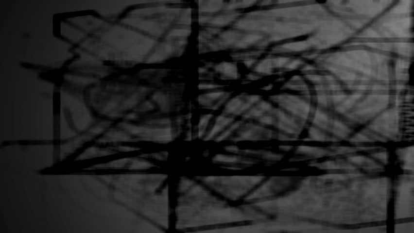 Sequence of blueprint-style patterns