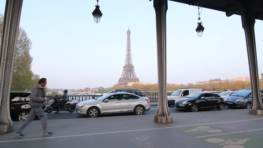 PARIS, FRANCE on APRIL 8th: Pont Bir in Paris on April 8th, 2012. The pont de Bir-Hakeim, formerly the pont de Passy, is a bridge that crosses the Seine River in Paris, France.