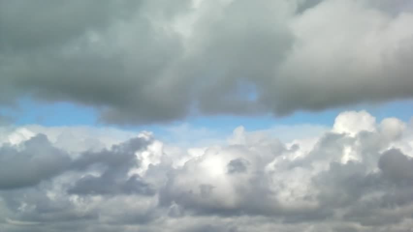 Rapid floating clouds time lapse, no birds, no planes
