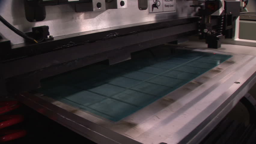 Cutting LCD glass by laser in a mobile phone production line 