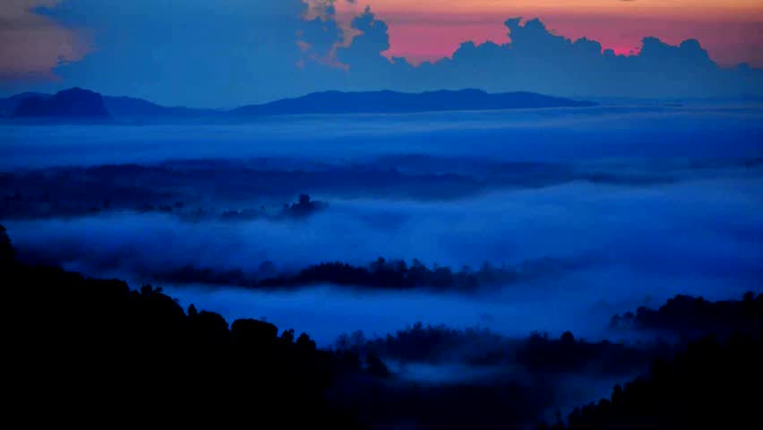 HD720: Beautiful time lapse over tropical forest in dawn 