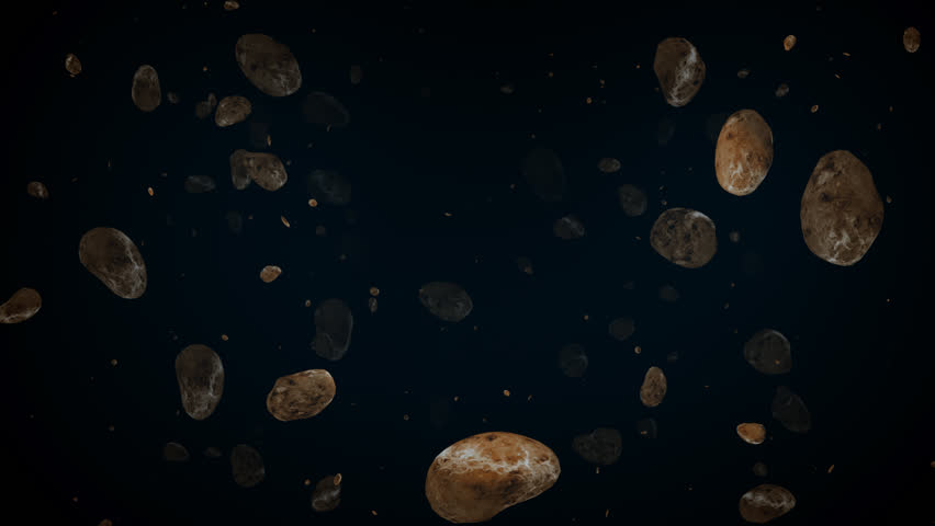 asteroids in space