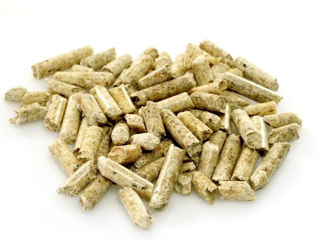 Closeup of wood pellets