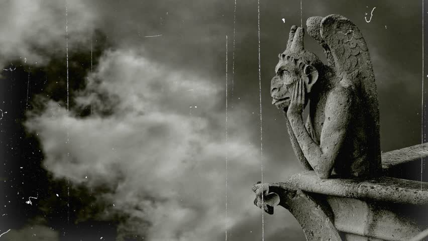 Imitation of old movie, film scratches. Animated from my photographs 