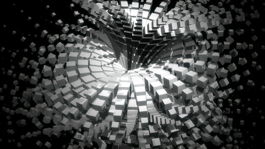 Loop able three-dimensional abstract animation