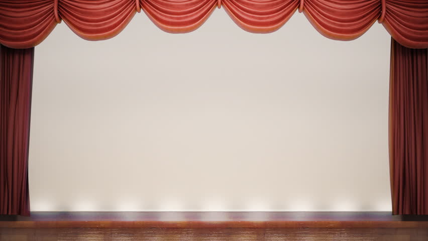 free curtain opening animation ppt