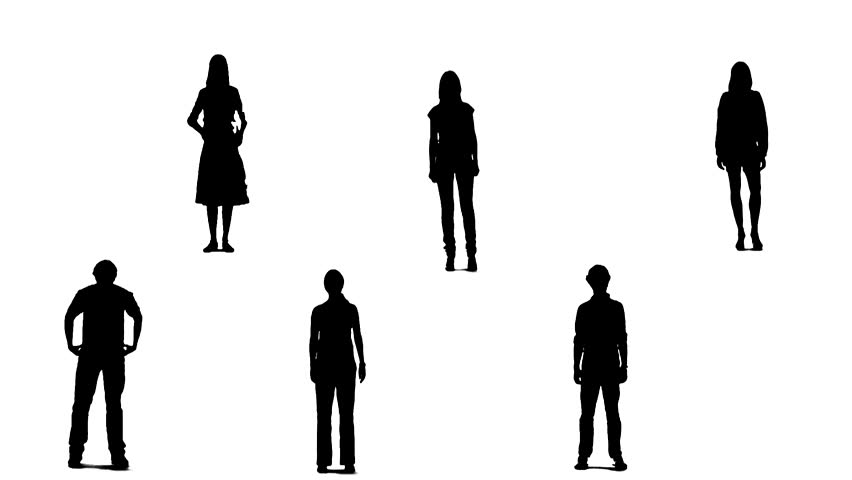 raise two hands people silhouette