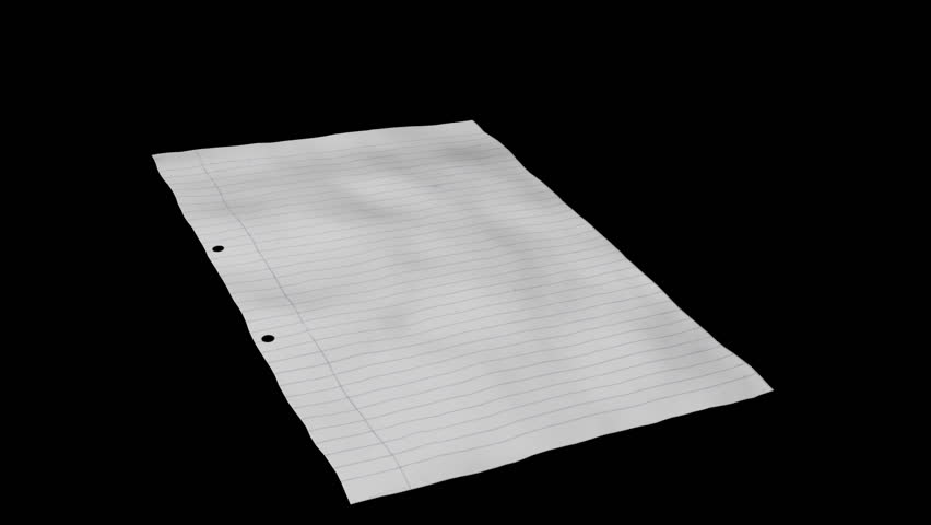 A badly written cover letter is scribbled out then crumples into a ball. Includes a track matte.