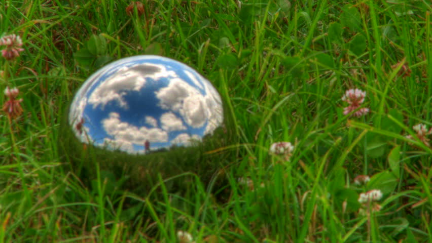 Sky reflexions in the garden, HD time lapse clip, high dynamic range imaging