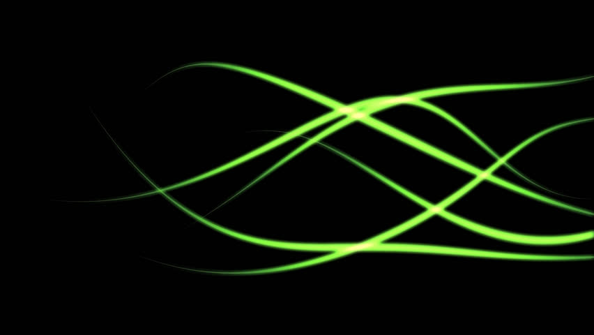 Green Glowing Curved Lines Background (FULL HD) Stock Footage Video