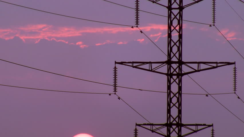 Power Lines on sunrise 2. 