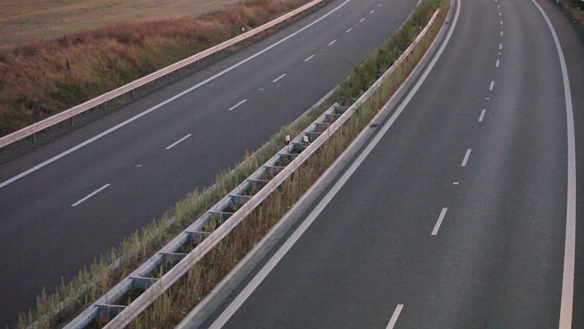 Highway (speedway) at dusk